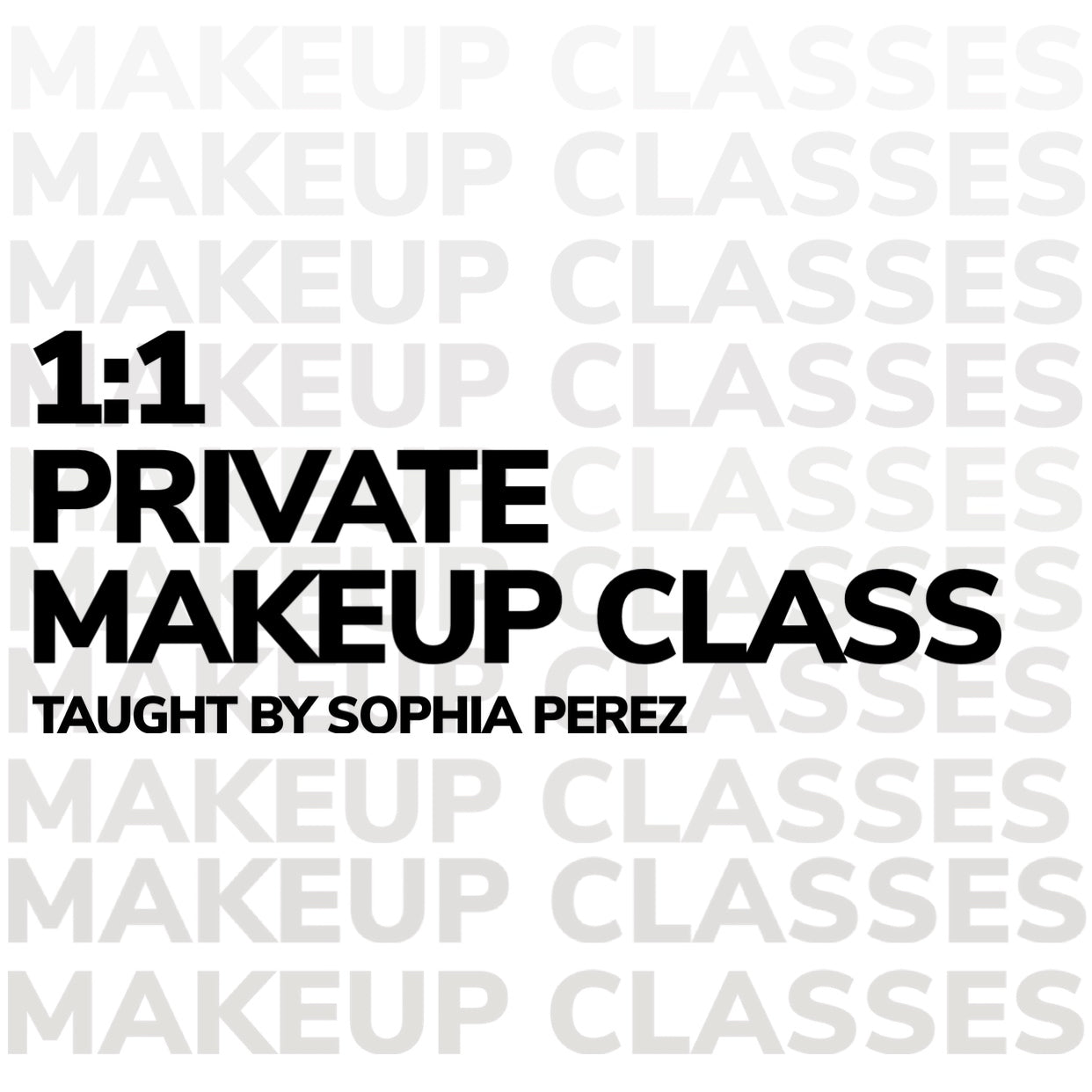 1 on 1 Makeup Class with Sophia